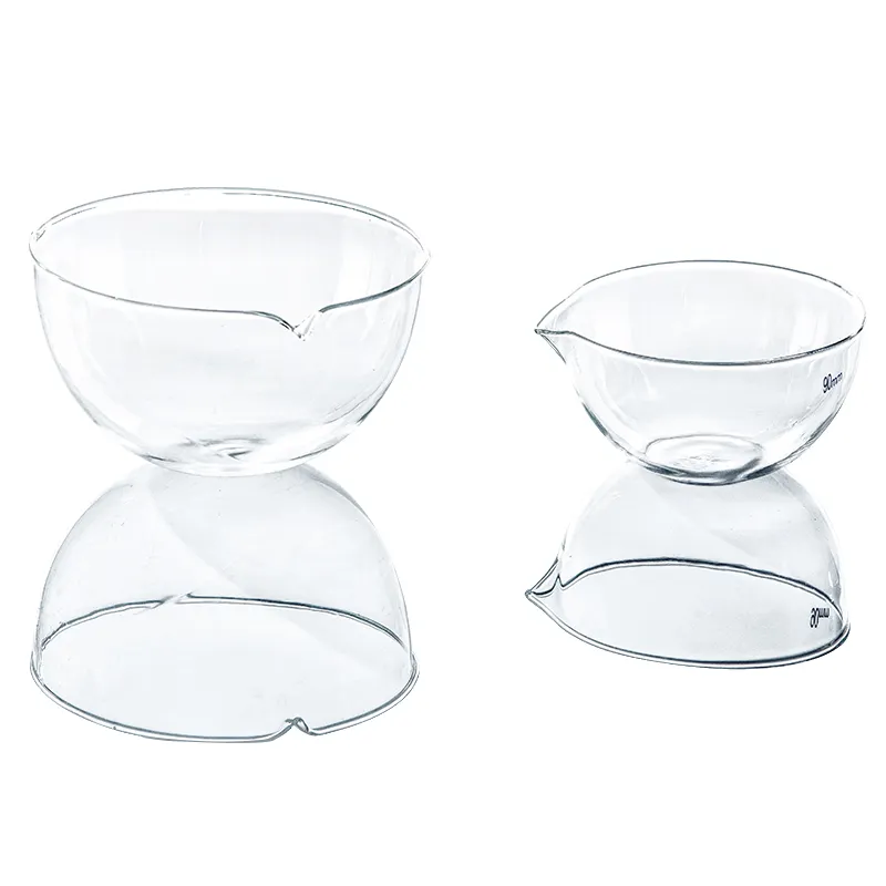 Laboratório alta Borosilicate 3.3 vidro redondo plano inferior evaporando prato para a experiência purificação solvente