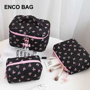New Fashion Bowknot Polyester Zipper Clutch Makeup Bag <b>Large</b> Capacity High-end for Women Nail Art Cosmetic Storage - Product Image 5