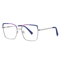 VisualMate dernières lunettes optiques en métal à lunette complète lunettes de lecture carrées surdimensionnées à la mode