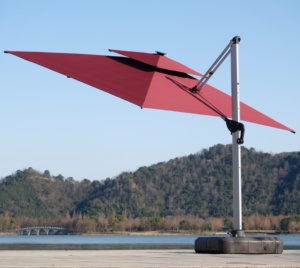 Parasol romain 3x3 m, nouveau design, éclairage LED solaire extérieur, pour ombrage de jardin - Product Image 4