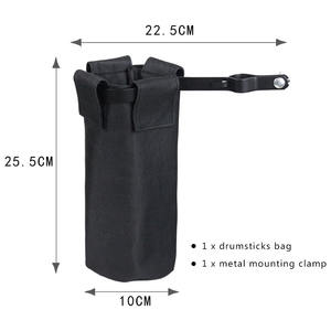 ड्रम सेट के लिए ड्रम स्टिक धारक बैग कंटेनर पर बड़ी क्षमता क्लिप पर ड्रम सेट क्लैंप के लिए कस्टम टिकाऊ ड्रमस्टिक धारक बैग कंटेनर पर - Product Image 6