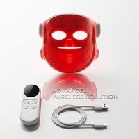 Masque facial LED EYCO nouvelle génération sans fil 3D LCD avec télécommande NIR pour thérapie par lumière rouge profonde 460nm 630nm 850nm
