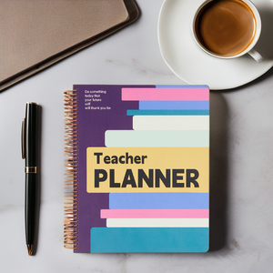 Agenda Deluxe A5 2026-2027 per Insegnanti e Studenti, Quaderno con 100 Pagine Interne, Spirale, Formato B5, Logo Personalizzato, Citazioni Motivazionali, Schede Indice - Product Image 2