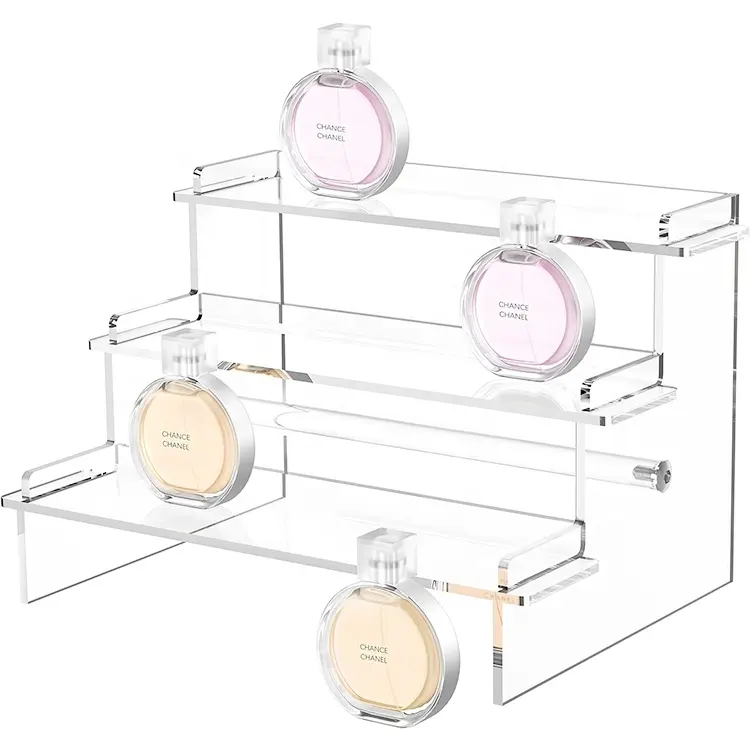 Risers assemblati con Display trasparente per Organizer per profumi a 3 livelli per Cupcake figure di Amiibo Funko POP