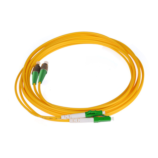 Telecom grade FC-LC APC 3m SM Duplex LSZH Patch Cable Fiber Patch Cord