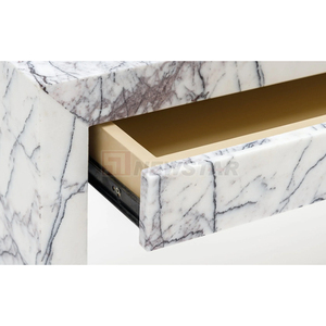 Newstar <span class=keywords><strong>Bureau</strong></span> d'étude rectangulaire en marbre naturel de <span class=keywords><strong>New</strong></span> <span class=keywords><strong>York</strong></span> <span class=keywords><strong>Bureau</strong></span> d'étude avec tiroirs <span class=keywords><strong>Bureau</strong></span> en marbre blanc lilas - Product Image 4