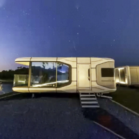 Maisons préfabriquées modulaires mobiles en forme de capsule spatiale, 3 chambres, avec mobilier, personnalisables