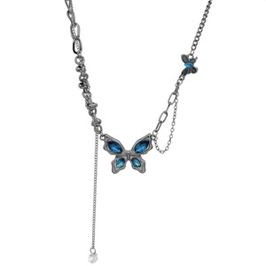 Hot Selling Niche Design <b>Titanium</b> Steel Zircon Butterfly Pendant Necklace Punk Style Women's Necklaces Fashionable Jewelry - Product Image 6