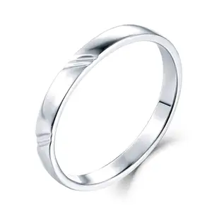 China Supplier Simple Style 925 Silver Platinum Ring Price 925 Silver Ring Settings Without Stones
