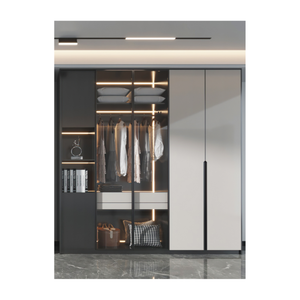 Modern Acrylic Walk in <strong>Closet</strong> Wardrobe Para Habitacion Custom Systems Design Wood Bedroom Cupboard - Product Image 1
