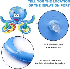 Bouée gonflable en PVC en forme de pieuvre pour piscine, plage ou fête, idéale pour les jeux de lancer ou comme idée cadeau - Product Image 3
