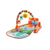 Tapis d'éveil musical pour bébé avec piano, jouets éducatifs pour l'interaction parent-enfant, animaux de dessin animé en plastique
