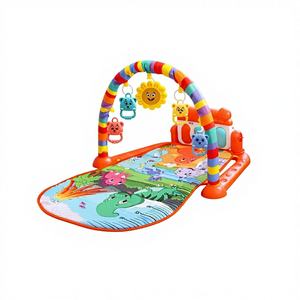 Tapis d'éveil musical pour bébé avec <span class=keywords><strong>piano</strong></span>, jouets éducatifs pour l'interaction parent-enfant, animaux de dessin animé en plastique - Product Image 1