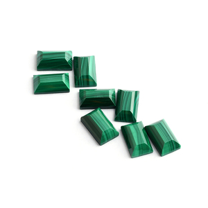 Chất lượng cao bán buôn tự nhiên màu xanh lá cây Malachite Đá Vuông <span class=keywords><strong>Emerald</strong></span> cắt hình chữ nhật Cabochon lỏng đá quý - Product Image 5