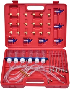 Kit de prueba de medidor de flujo de inyector diésel, herramientas de <span class=keywords><strong>retorno</strong></span> de aceite de inyector de combustible con adaptador de riel común, juego de herramientas de diagnóstico - Product Image 1