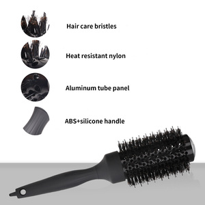 Brosse à cheveux ronde professionnelle en céramique pour séchage à l'air chaud, peigne à rouleaux pour cheveux bouclés, outil de salon GZ RTS, commande en gros mixte - Product Image 3