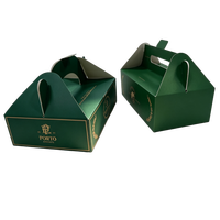 Boîte cadeau portable de luxe haut de gamme recyclable avec impression couleur UV et effet estampage à chaud or – Emballage premium pour friandises