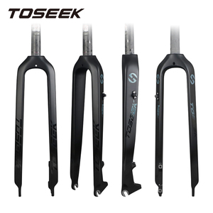 מזלג הרים ישר מסיבי פחמן של TOSEEK 26/27.5/29 אינץ' QR 9x100 קשיח עם בלמי דיסק, קל משקל, לאופני הרים XC, מרוצי שטח ותחרויות - Product Image 1