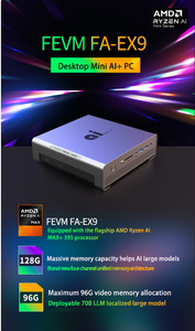 FEVM FAEX9 AI MAX+395 มินิเวิร์กสเตชัน 16-Core แรม 128G LPDDR5X หน่วยความจำวิดีโอ 128GB SSD+HDD คอมพิวเตอร์เล่นเกมรุ่นใหม่ MAX+395 AI MAX+395 16-C - Product Image 1