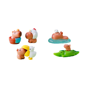 미니어처 친환경 손으로 그린 수지 동물 마이크로 풍경 분재 요정 정원 Dcor 가족 치킨/암탉/계란/닭 - Product Image 3