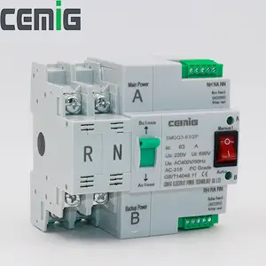 CEMIG Mini PC Typ ATS Dual-Power Automatische Schnelle Transfer Switch SMGQ3-63/2P AC230V 16A zu 63A haushalt 35mm Schiene Installation