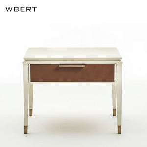 WBERT Modern Italian Solid Wood <b>Side</b> Table Simple Square Design for Home Bedroom Creative with Small Storage Bedside Cabinet - Product Image 1