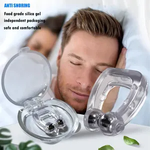 Anti-Schnarch-Geräte Silikon-Nasen clip Kreative Schlafmittel Entlasten Sie das magnetische Anti-Schnarch-Gerät für die Schlaf hilfe