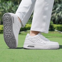 Sneakers unisexes noir et blanc en PU avec semelle à coussin d'air, semelle extérieure en caoutchouc, semelle intermédiaire en EVA