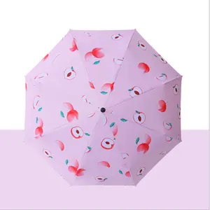 아크 42 인치 단일 레이어 사용자 정의 로고 자동 열기 3 접이식 우산