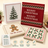 Lebkuchenmann Weihnachtsbaum Servietten, Individuell Bedruckte Papierservietten für Festliche Tischdekoration