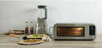 Four à pizza électrique 18L à commande tactile 2000W 400°C, contrôlé par application, en acier inoxydable, multifonction, pour comptoir, usage domestique