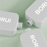 Bouteilles Carrées Distributrices de Shampoing en Plastique HDPE avec Pompe à Lotion pour Cosmétiques et Savon Liquide – Formats 250ml, 350ml, 500ml
