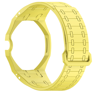 Nouvel ensemble de bracelets magnétiques en silicone de luxe compatibles avec la série Swatch Royal Pop, installation facile par un simple clic, couronne à 3 heures - Product Image 4