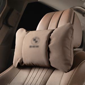 Ensemble de coussins de voiture de style professionnel de luxe, <span class=keywords><strong>appui</strong></span>-tête et soutien lombaire en Alcantara suède pour <span class=keywords><strong>BMW</strong></span> NOUVELLES Séries 1/3/5/7, X1-X6 - Product Image 1