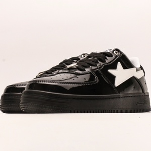 Calzado Deportivo de Alta Calidad, Marca Famosa, Diseño Bapeed, Patente, Cuero PU, Malla, Cordones, Transpirable, Ligero, Color Morado, Moda Casual - Product Image 2