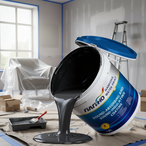 <span class=keywords><strong>Peinture</strong></span> acoustique insonorisante <span class=keywords><strong>anti</strong></span>-vibrations, revêtement liquide, émulsion acrylique pure pour la réduction du <span class=keywords><strong>bruit</strong></span> des sols, plafonds et murs des bâtiments - Product Image 2