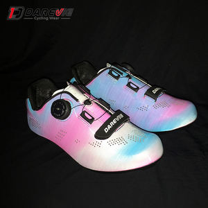 Darevie Custom Road Bike <strong>Shoes</strong> Bicycle Downhill Durable <strong>Spd</strong> <strong>Cleats</strong> Zapatillas Mtb <strong>Shoes</strong> Rainbow Reflective Men Cycling <strong>Shoes</strong> - Product Image 4