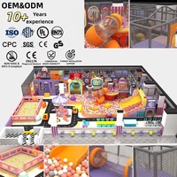 Équipement de terrain de jeux intérieur sur mesure de grande taille, thème crème glacée, triple toboggan, tube spiralé, carrousel, piste de course, bac à sable |   OEM&ODM FECMall