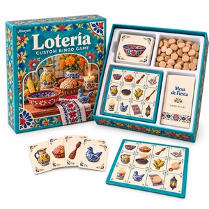 Gioco <span class=keywords><strong>da</strong></span> <span class=keywords><strong>Tavolo</strong></span> Personalizzato in Cartone Lotera (Bingo Messicano) - Gioco Educativo Strategico Cooperativo per 2-6 Giocatori - Product Image 1