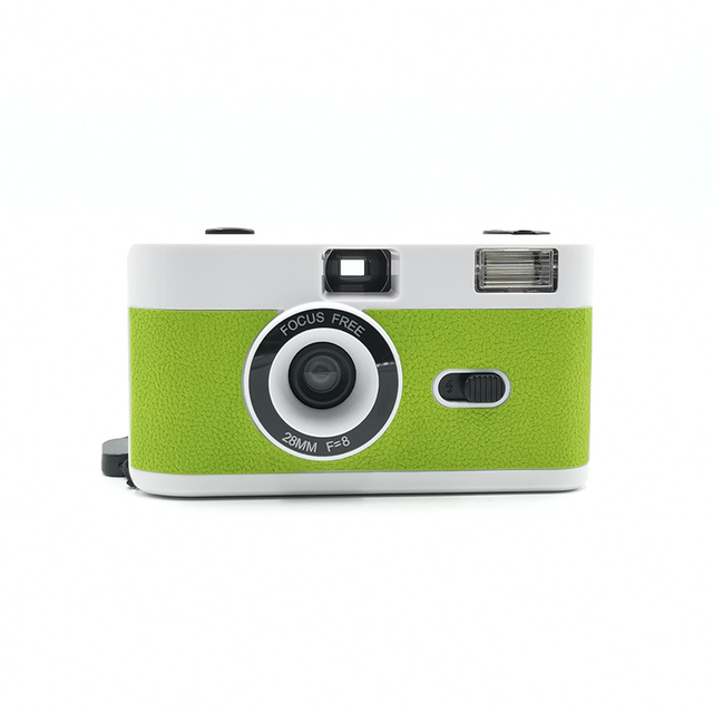 35mm Manual Fixed Focus Colorful Reusable Reload Film Camera with Flash AA Battery Affordable Lightweight Iconic Retro Camera