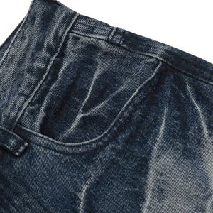 Jeans Anchos de Moda para Hombre al por Mayor, Estilo Hip Hop, con Efecto Lavado Único, Jeans Holgados para Hombre - Product Image 5