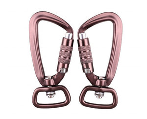 Mosqueton en alliage d'aluminium 7075 de haute qualité 4KN, logo personnalisé, petite vis avec crochet pivotant pour l'industrie lourde et la laisse de chien - Product Image 4