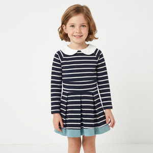 ODM OEM Hot Sale Peter Pan Collar a Line Girls Dresses for Kids - Product Image 1