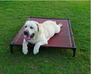 Большая водонепроницаемая черная кровать для собак с алюминиевой рамой - Product Image 3