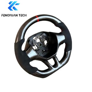 Volant en cuir chauffant personnalisé, forgé, avec LED et fibre de carbone pour Peugeot RCZ 206/207/208/<span class=keywords><strong>308</strong></span>/408/508/MK1/<span class=keywords><strong>GTI</strong></span> - Product Image 5