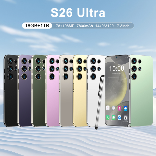 S26 Ultra Premium Android Smartphone 108MP High Pixel Camera 16GB+1TB Storage