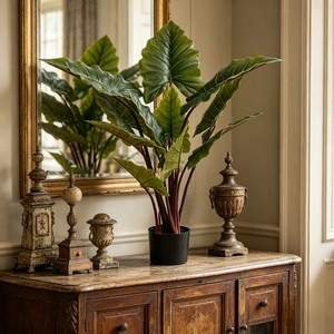 Venta al por Mayor <span class=keywords><strong>de</strong></span> Hojas Artificiales <span class=keywords><strong>de</strong></span> <span class=keywords><strong>Alocasia</strong></span> Taro, Planta <span class=keywords><strong>de</strong></span> Taro <span class=keywords><strong>de</strong></span> Plástico Verde, Bonsái, Decoración para Jardín, Pascua, Navidad, Hogar y Arreglos <span class=keywords><strong>de</strong></span> Boda - Product Image 2