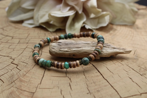 Bracelet en turquoise africaine pour homme, bracelet en pierres naturelles, bracelet extensible, bijoux de mode, cadeau pour homme, vente en gros - Product Image 2