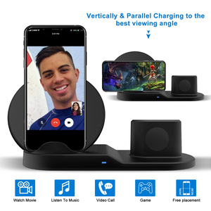 Chargeur sans fil <span class=keywords><strong>3</strong></span> en 1 rapide et intégré CE Dock support de charge chargeur de téléphone sans fil 10W pour <span class=keywords><strong>iphone</strong></span> pour iWatch pour <span class=keywords><strong>airpods</strong></span> - Product Image 5