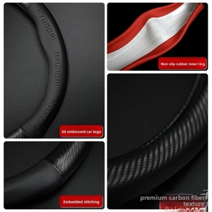 Funda de Cuero para Volante, Compatible con Hyundri Ix35, Yuedong, Mingtu, Lingdong, Langdong, Elantra, <span class=keywords><strong>Rena</strong></span>, Etc. - Product Image 4